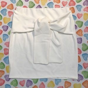 Misguided Women’s White Mini Scuba Skirt